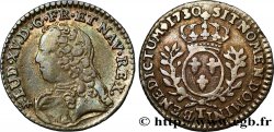 LOUIS XV DIT LE BIEN AIMÉ Vingtième d’écu aux branches d’olivier, buste habillé 1730 Nantes TTB