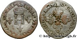 HENRI II Sol parisis ou trois blancs ou &nbsp;demi-gros de Nesle&nbsp; 1551 Paris, Moulin de Nesle TB