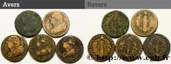 THE CONVENTION 2 sols dit  au faisceau , type FRANÇAIS et FRANÇOIS, lot de 5 ex. n.d. Ateliers divers