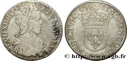 LOUIS XIV  THE SUN KING  Demi-écu, portrait à la mèche longue 1655 Nantes