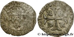 LOUIS XIII  Douzain, à la croix cantonnée de deux lis et de deux couronnes (émission protestante) 1629 Nîmes