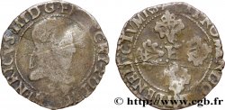 HENRI III Quart de franc au col plat 1587 s.l.