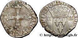 HENRI III Quart d&nbsp;écu, croix de face n.d. Nantes