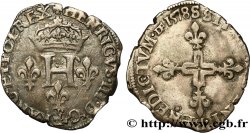 HENRI III Double sol parisis, 2e type 1578 Troyes TB+/TB