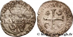 HENRI III Douzain du Dauphiné aux deux H couronnées, légende du revers fautive 1587 Grenoble TTB