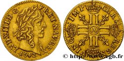 LOUIS XIII LE JUSTE Demi-louis d or aux huit L (effigie de Jean Warin) 1642 Paris SUP/TTB+