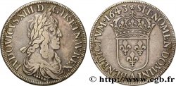 LOUIS XIII LE JUSTE Écu, buste drapé et cuirassé (2e buste de Jean Warin) 1643 Paris, Monnaie du Louvre TB+/TTB