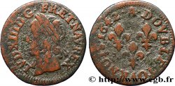 LOUIS XIII LE JUSTE Double tournois, type de Warin 1642 Corbeil