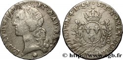 LOUIS XV DIT LE BIEN AIMÉ Écu aux branches d’olivier, tête ceinte d’un bandeau 1764 Perpignan TB