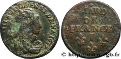 LOUIS XIV LE GRAND OU LE ROI SOLEIL Liard de cuivre, 2e type 1657 Limoges