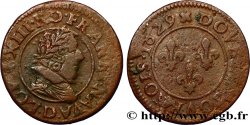 LOUIS XIII LE JUSTE Double tournois, type 6 de Lyon 1629 Lyon