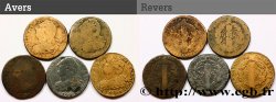 LOTS Lot de cinq pièces de 2 sols dit  au faisceau , type FRANÇOIS n.d. s.l.