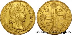 LOUIS XIV  THE SUN KING  Louis d’or aux huit L, portrait à la mèche longue 1649 La Rochelle VF/XF