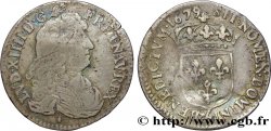 LOUIS XIV  THE SUN KING  Douzième d’écu, portait à la cravate courte 1679 Aix-en-Provence VF