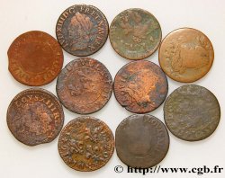 LOUIS XIII LE JUSTE Lot de 10 doubles tournois de Louis XIII n.d. s.l.