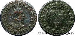 LOUIS XIII LE JUSTE Double tournois, type 2 1615 Amiens