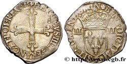 HENRI III Quart d&nbsp;écu, croix de face n.d. Nantes
