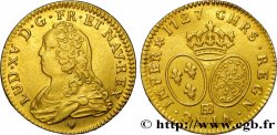 LOUIS XV DIT LE BIEN AIMÉ Louis d or aux écus ovales, buste habillé 1727 Strasbourg SUP