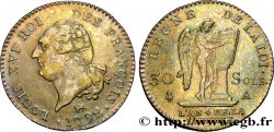 LOUIS XVI 30 sols dit  au génie , type FRANÇOIS 1792 Paris AU