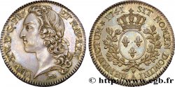 LOUIS XV  THE WELL-BELOVED  Demi-écu aux branches d’olivier, tête ceinte d’un bandeau 1741 Paris MS/MS