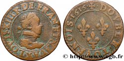 LOUIS XIII LE JUSTE Double tournois, buste enfantin d&nbsp;Amiens, (3e portrait) 1616 Amiens