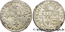 LOUIS XIII LE JUSTE Quart d&nbsp;écu de Béarn 1611 Pau TTB+