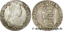 LOUIS XIV  THE SUN KING  Écu de Navarre, portrait à la mèche longue 1658 Saint-Palais XF/AU