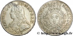 LOUIS XV  THE WELL-BELOVED  Écu aux branches d olivier, buste habillé 1726 Montpellier XF