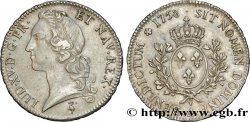 LOUIS XV  THE WELL-BELOVED  Écu aux branches d’olivier, tête ceinte d’un bandeau 1758 Paris AU