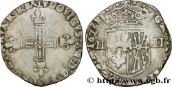 LOUIS XIII LE JUSTE Quart d&nbsp;écu de Navarre 1628 Saint-Palais TTB
