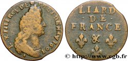LOUIS XIV LE GRAND OU LE ROI SOLEIL Liard, 3e type, buste âgé 1693 Aix-en-Provence