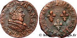 LOUIS XIII LE JUSTE Double tournois, 4e type 1637 Tours