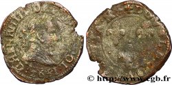 THE LEAGUE. COINAGE IN THE NAME OF HENRY III Double tournois, type de Lyon 1592 Lyon