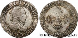 HENRI III Demi-franc au col gaufré 1587 Paris TB+