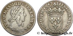 LOUIS XIII LE JUSTE Douzième d&nbsp;écu, buste drapé et cuirassé (2e buste de Jean Warin) 1642 Paris, Monnaie de Matignon TB+/TTB