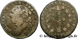 LOUIS XVI (MONARQUE CONSTITUTIONNEL)  12 deniers dit  au faisceau , type FRANCOIS 1792 Perpignan