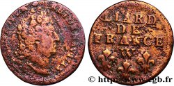 LOUIS XIV &nbsp;THE SUN KING&nbsp; Liard de France au buste nu 1713 Lille