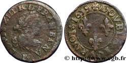 LOUIS XIII LE JUSTE Double tournois, 19e type 1639 Tours