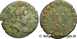 LA LIGUE. MONNAYAGE AU NOM D&nbsp;HENRI III Double tournois, type de Poitiers 1588 Poitiers TB