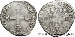 HENRI III Quart d&nbsp;écu, croix de face n.d. Nantes TB+