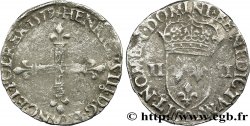 HENRI III Quart d écu, croix de face 1579 Rennes