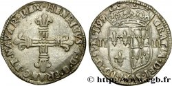 HENRY IV Quart d écu de Navarre 1599 Saint-Palais AU