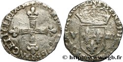 HENRI III Huitième d&nbsp;écu, croix de face 1580 Rennes TB+