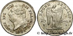LOUIS XVI 15 sols dit  au génie , type FRANCOIS 1791 Limoges AU/AU