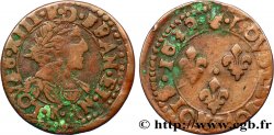 LOUIS XIII LE JUSTE Double tournois, type 14 1639 Bordeaux