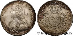 LOUIS XV DIT LE BIEN AIMÉ Demi-écu aux branches d&nbsp;olivier, buste habillé 1729 Tours TTB+/SUP