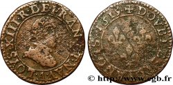 LOUIS XIII LE JUSTE Double tournois, type 1 1615 Paris, Moulin du Louvre