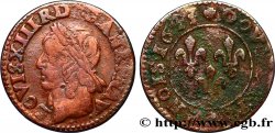 LOUIS XIII LE JUSTE Double tournois, type de Warin 1643 s.l.