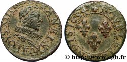 LOUIS XIII LE JUSTE Double tournois, type 1 1634 Tours