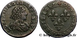 LOUIS XIII LE JUSTE Double tournois 1637 Vallée du Rhône